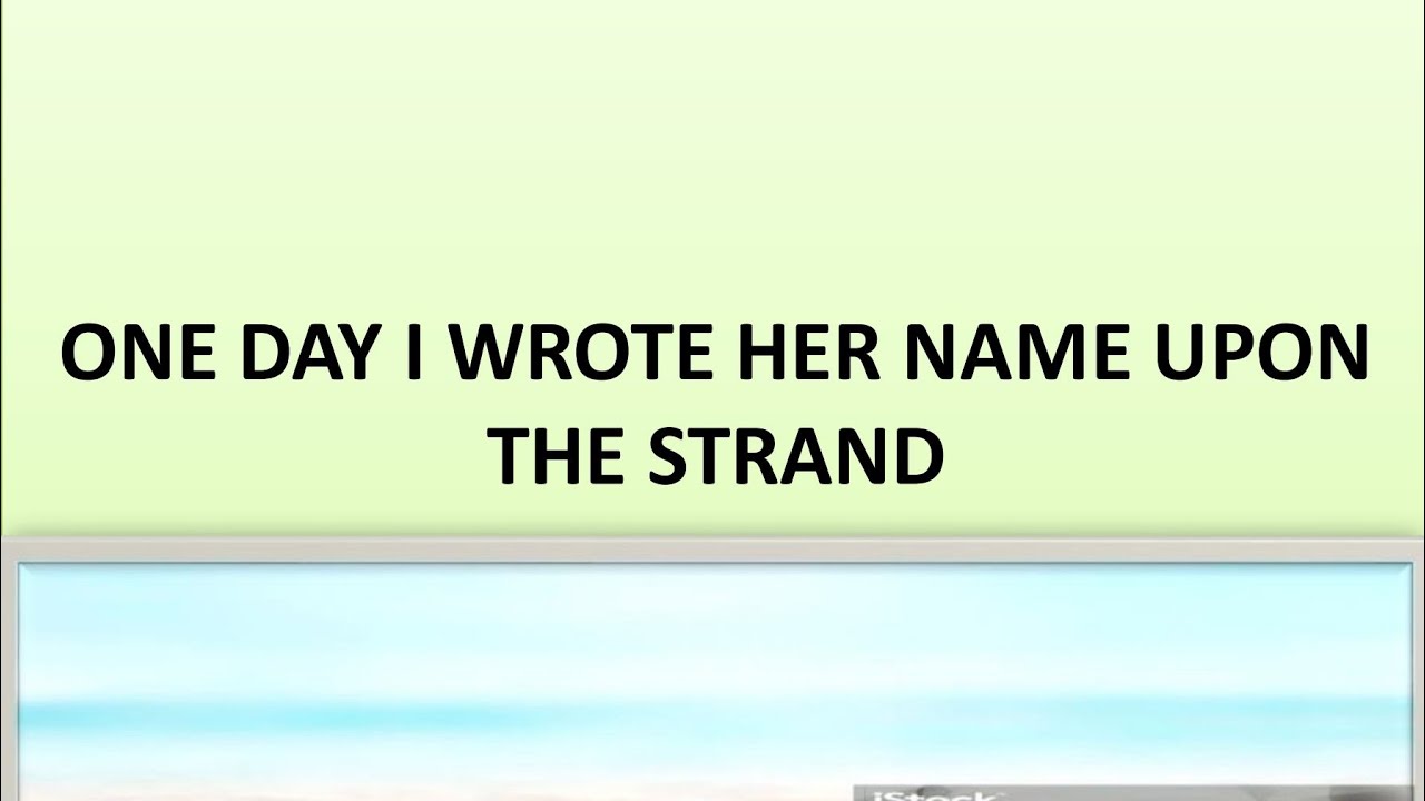 Mcq's on One day I wrote her name upon the Strand #english #mcqs #