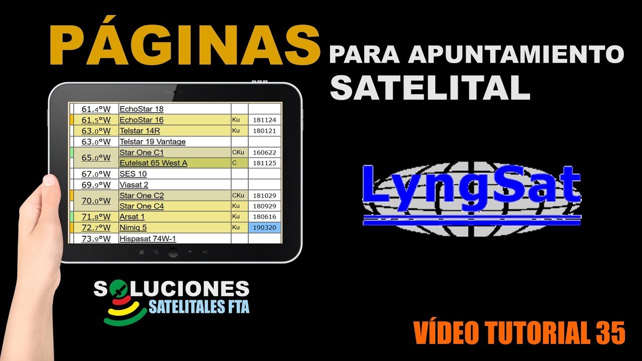 Acercarse claramente Atticus Paginas Web para Apuntamiento Satelital - Lyngsat - YouTube