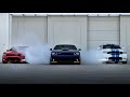 July the fourth done the right way with muscle cars. Burnouts, donuts and racing. Dodge SRT Hellcat.