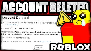 My old account getting unfairly terminated - Terrible roblox