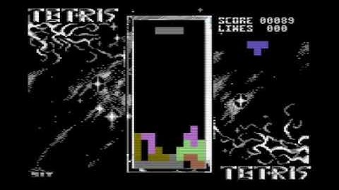 (Gameplay - 3930) Tetris (Commodore 64 - 120)