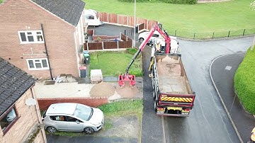 Leedale Ltd - Grab Lorry Placing Aggregate In Place