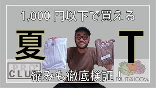 【ミリタリーVSアメリカ】1000円以下のおススメ夏T！縮みや素材感を徹底比較！