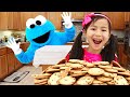 Jannie and Alex Catch the Cookie Monster Stealing Cookies | Pretend Play with Kids Food Toys