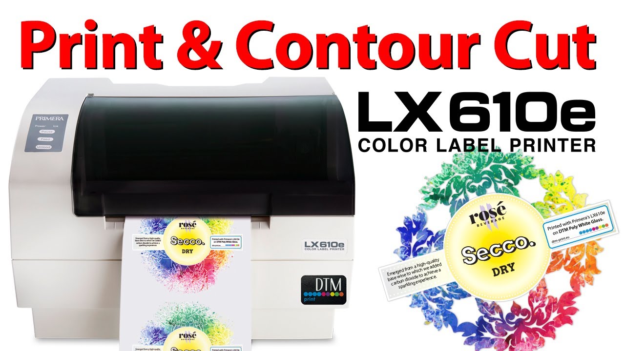 Primera LX610e Print Contour Cut Colour - YouTube