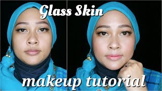 Glass Skin Makeup Tutorial   Skincare Routine | Dandan Becek Glowing Manjah ala Firda Velayati
