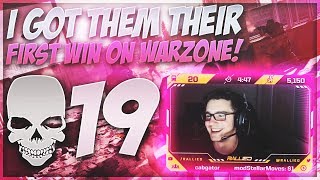 I CARRIED RANDOMS TO THEIR FIRST EVER WIN ON WARZONE!! [19K]