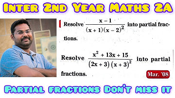 Partial fractions@maths naresh eclass