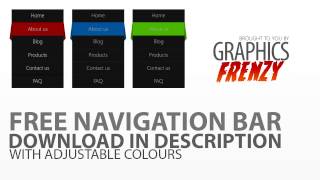 GraphicsFrenzy - Navigation Bar Template - FREE DOWNLOAD - Includes PSD