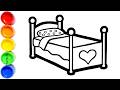 Color a Bedroom &amp; Learn Colors with Circles! 🛏️🔴🟠 | Baby Shark Do Do Do 🎶 | Color Wing for Kids