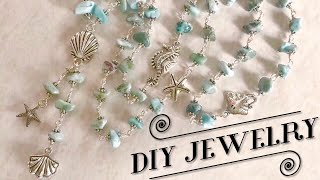 Wire Wrapping Jewelry | Beaded Necklace Tutorial | Wire Wrapped Bead Necklace | Wire Wrapping Stones