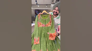 Leaf Green Chiffon Full Flair Embroidered Anarkali Suit With Beautiful Organza Duppata Follow 