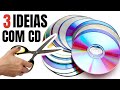 ARTESANATO COM CD E DVD | 3 IDEIAS INCRÍVEIS COM CD - SHOW DE ARTESANATO