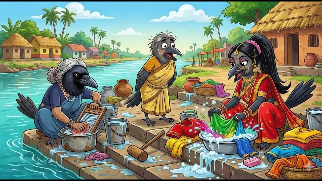 अमीर कौवा बहू ने किया तबाह  The rich crow daughter-in-law ruined #HindiCartoon