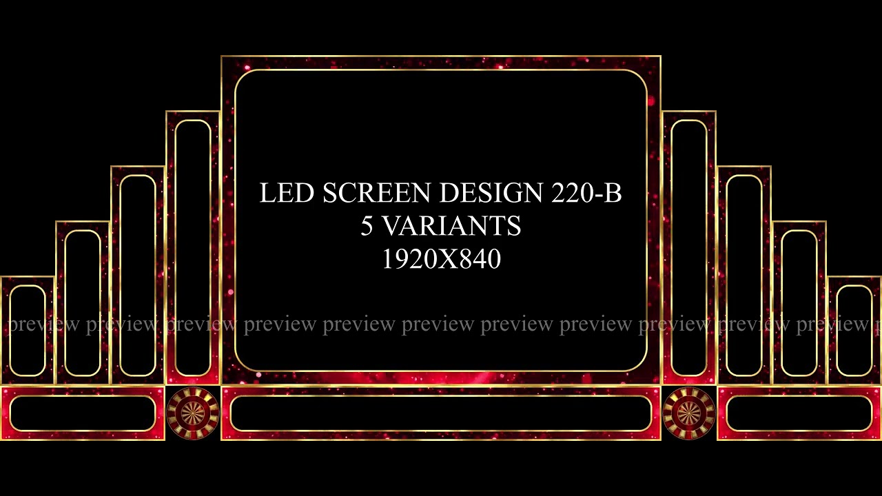 497. Led screen Design 220- B - 5 Variants 1920x840