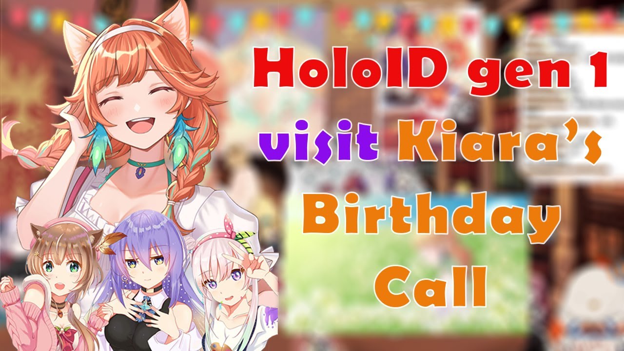 HoloID Gen 1 visit Kiara's Birthday Call and then got invited to Upcoming Mario Kart Tournament!!!