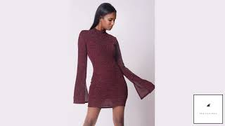 Bell Sleeve Mini Dress