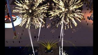 RCT3 HD fireworks display- song 'Hero'