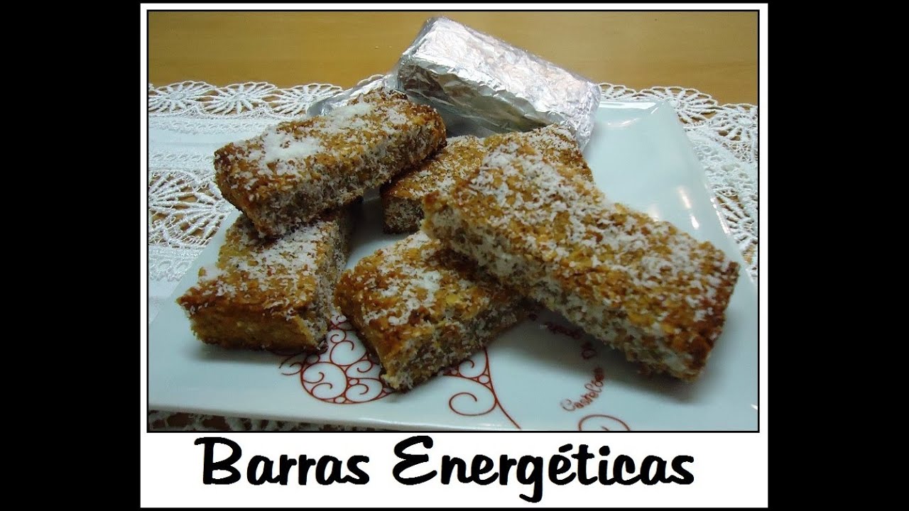 Barritas Energéticas con cereales, banana y coco, muy saludables