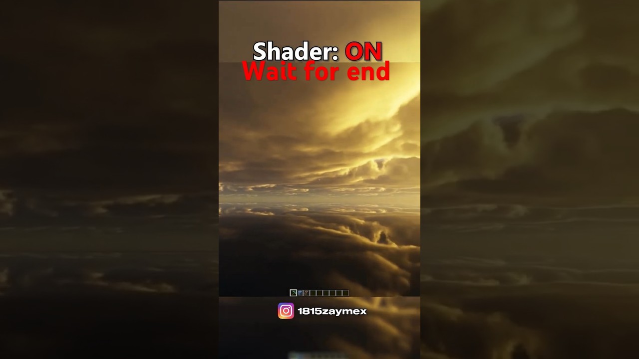Minecraft shader on vs off 🕊| 