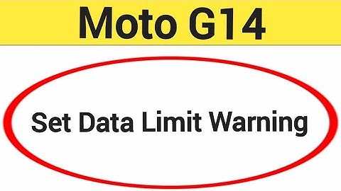 how to set data limit warning, Moto G14 me data limit kaise set karen