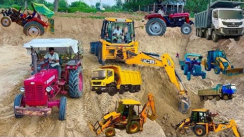 JCB 3dx Backhoe Loading Mud in Mahindra 475 Di tractor JCB Miti khudai JCB video #jcb #jcbvideo