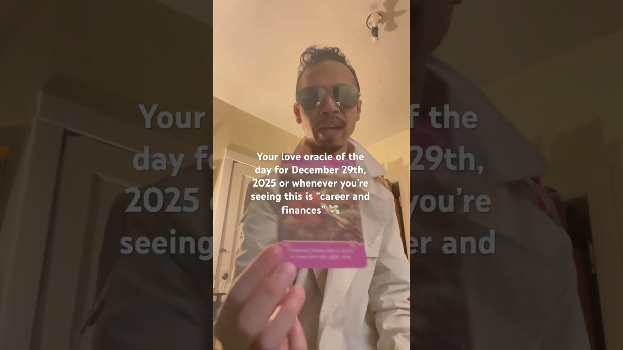 Your love oracle card of the day is “career and finances” 