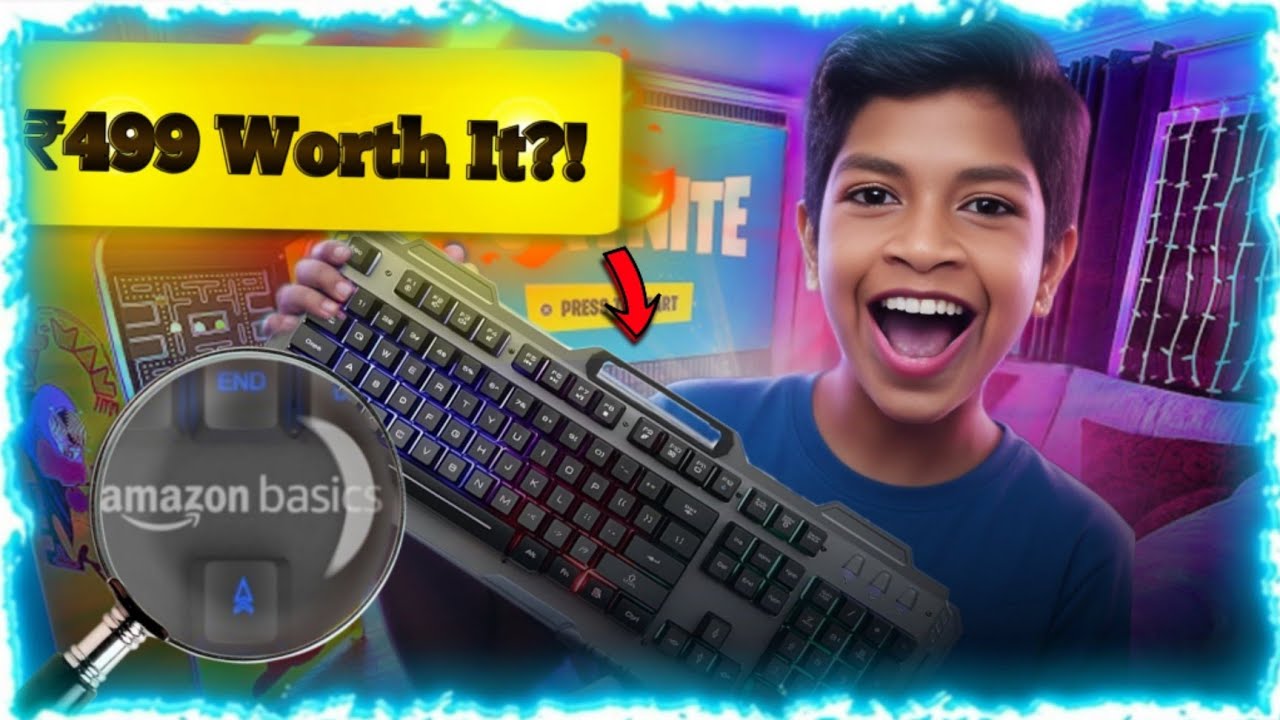 Amazon Basics RGB Gaming Keyboard Unboxing 🔥 Best Budget Keyboard Under ₹599 | Honest Review 2025