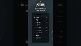 Interactive Folder Tree in Pure CSS (No JS!) #css