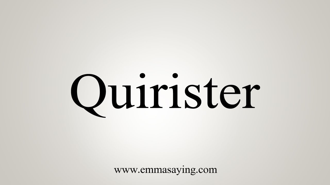 how to say in english jamun How To Say Quirister