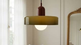 Elegant Glass Disc Orb Pendant Light | Modern Minimalist Lighting screenshot 5