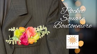 Pocket Square Boutonniere | #diy | #wedding | #weddingflowers