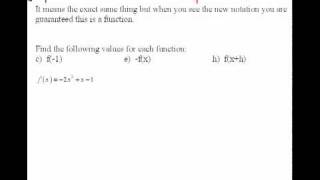 Finding Function Values Part 1 3.1