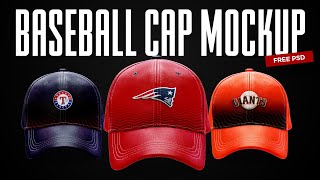 Free Baseball Cap Mockup | PSD Included