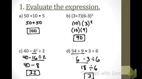1.4 Order of Operations