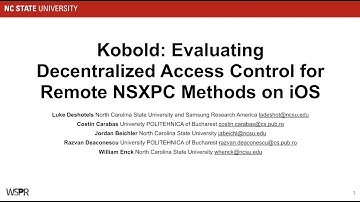 Kobold: Evaluating Decentralized Access Control for Remote NSXPC Methods on iOS