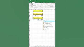 Convert Temperature from Fahrenhite to Celsius and vice versa in Excel