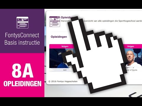 FontysConnect Basisinstructies: 8a Opleidingen