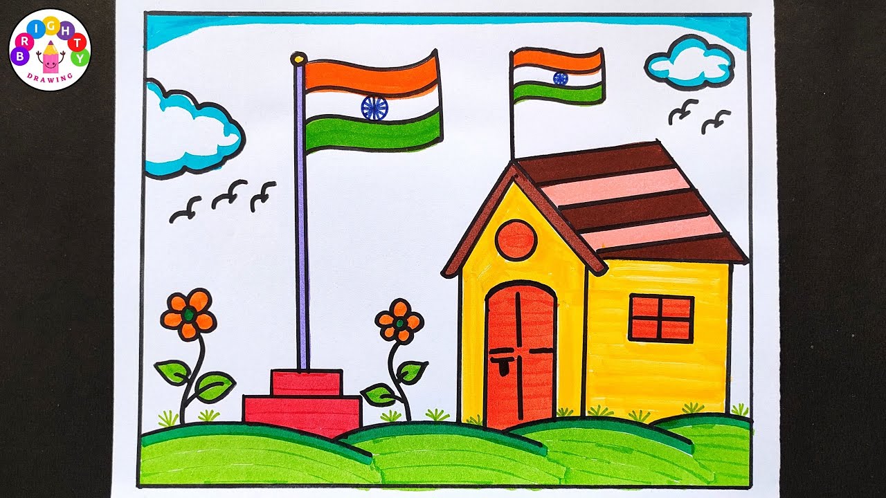 Republic Day Drawing Easy Steps / Republic Day Poster / How To Draw  Republic Day Drawing | Flower crafts kids, Independence day drawing, Paper  crafts diy kids