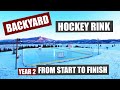 Backyard Hockey Rink From Start to Finish | Year 2 Expansion and Updates