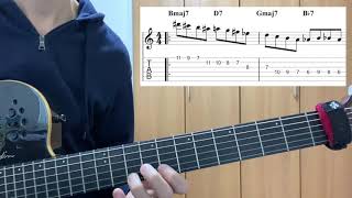 【Giant Steps】ジャズギターアドリブ練習part.2｜スケールチェンジ＋解決を意識したフレージング祭り。