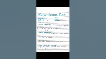 Lesson plan on Even and odd numbers|| Maths lesson plan || Class-1,2 #lessonplan #deled #viralshorts