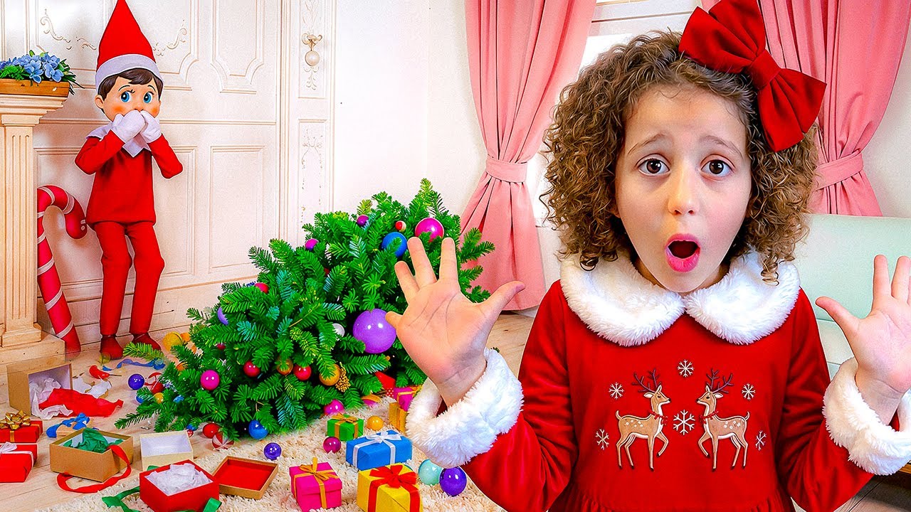 Elf On The Shelf Caught Moving!!! Sierra and Rhia learn good behaviour