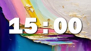 15:00 - Textured Rainbow Background Countdown Timer