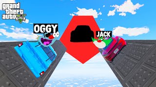 Oggy Trolling Jack And Pinka In Stunt Race With Monster Car Challenge😱Motorcycle! GTA5[PART-2] screenshot 4