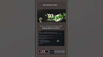 3D realistic Bee CSS animation 👇👨🏾‍💻