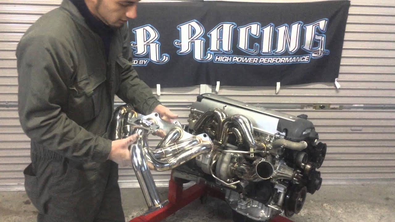JR racing jzx100ポン付けタイプ &トップマウントエキマニの取り付け