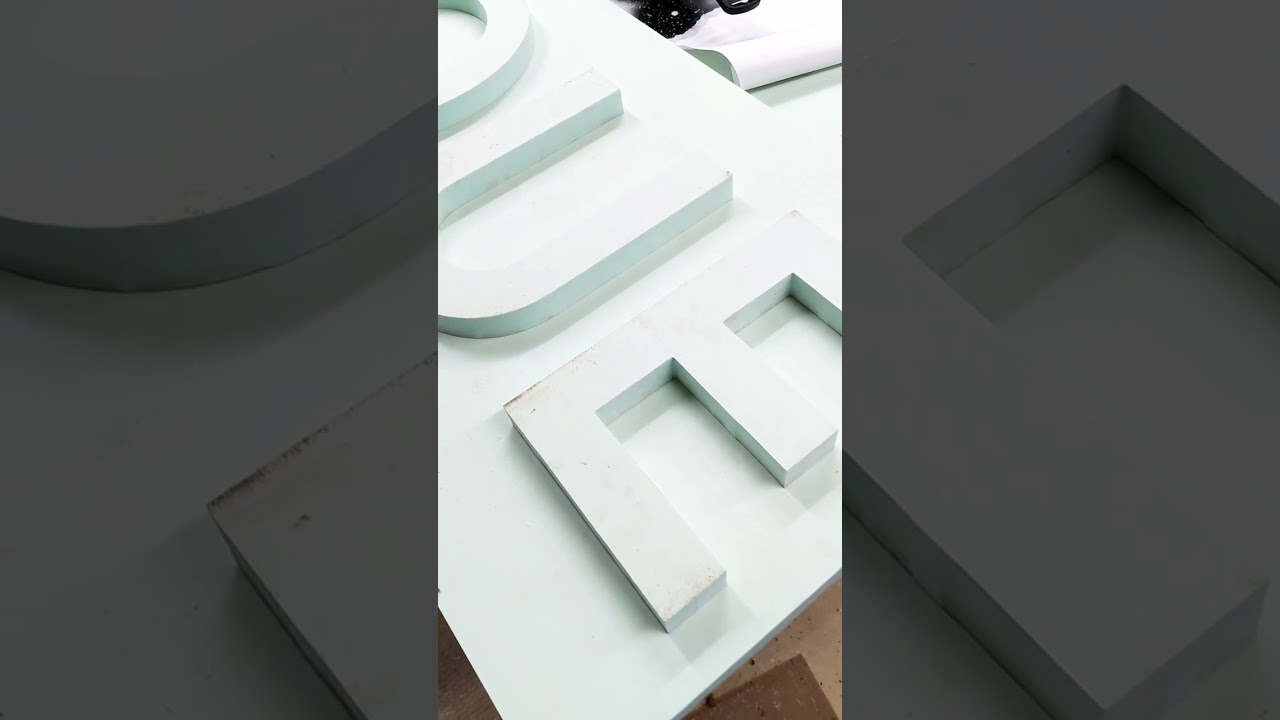 Sign Making With 15lb Corafoam and a X-Carve CNC Using Amana Tool 46269-K Foam Cutting Bit  #shorts
