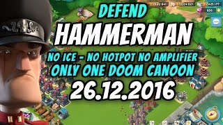 Boom Beach - Defend Hammerman on the Hunt - No Ice - One Weapon - Hammerman Strikes Back Strategy