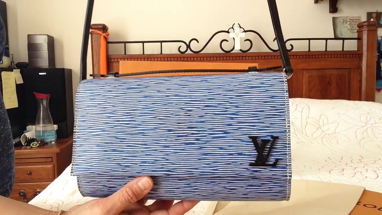 LV Louis Vuitton Clery Epi Denim pochette clutch / cross body bag